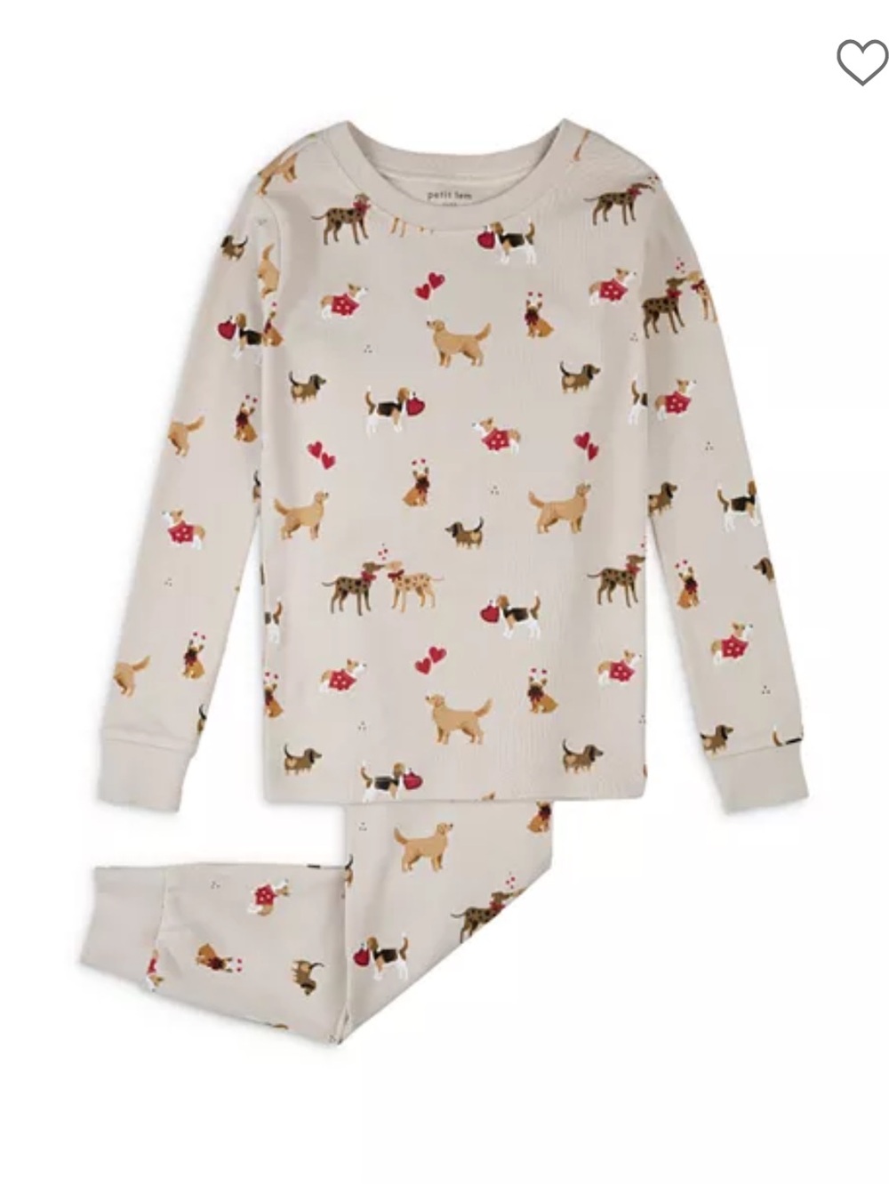 Petit Lem Long Sleeved Puppy Print Pajama Set Size 5 NEW